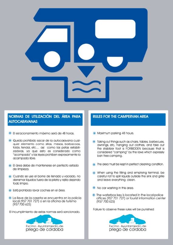&Aacute;rea de auto-caravanas Priego de C&oacute;rdoba
