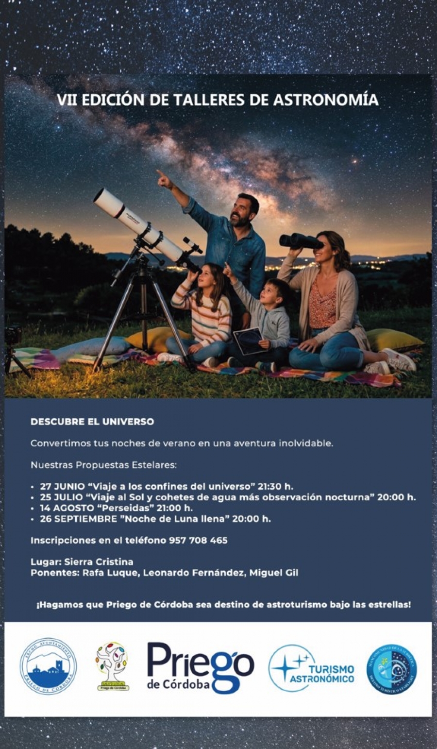 VII Talleres de astronom&iacute;a: Perseidas