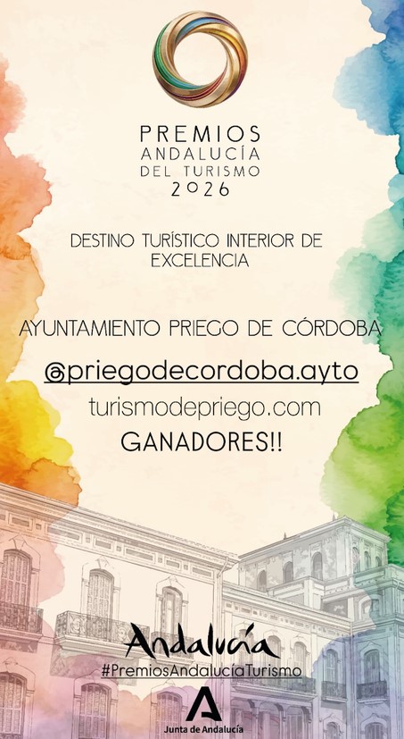 Priego de C&oacute;rdoba:  Premio Andaluc&iacute;a del Turismo 2026